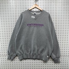 Vintage Northwestern University Sweatshirt Mens Large Gray Russell Athletic Crew