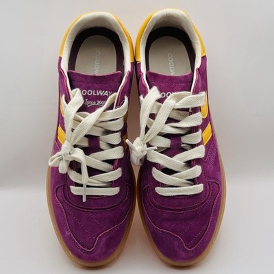 NWOT Coolway Goal Purple Lakers Suede Sneakers Mens 7.5 Womens 9 Retro