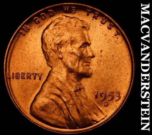 1953-D Lincoln Wheat Cent-Choice Gem BU Lustrous No Reserve #i4443