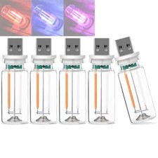 5PCS Car USB Night Lights, Touch Dimmable LED Ambient Lights with Light The