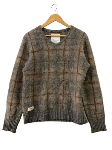 WTAPS Knit Sweater (Thick) 2 Nylon Mohair BRW Check 112MADT KNM06