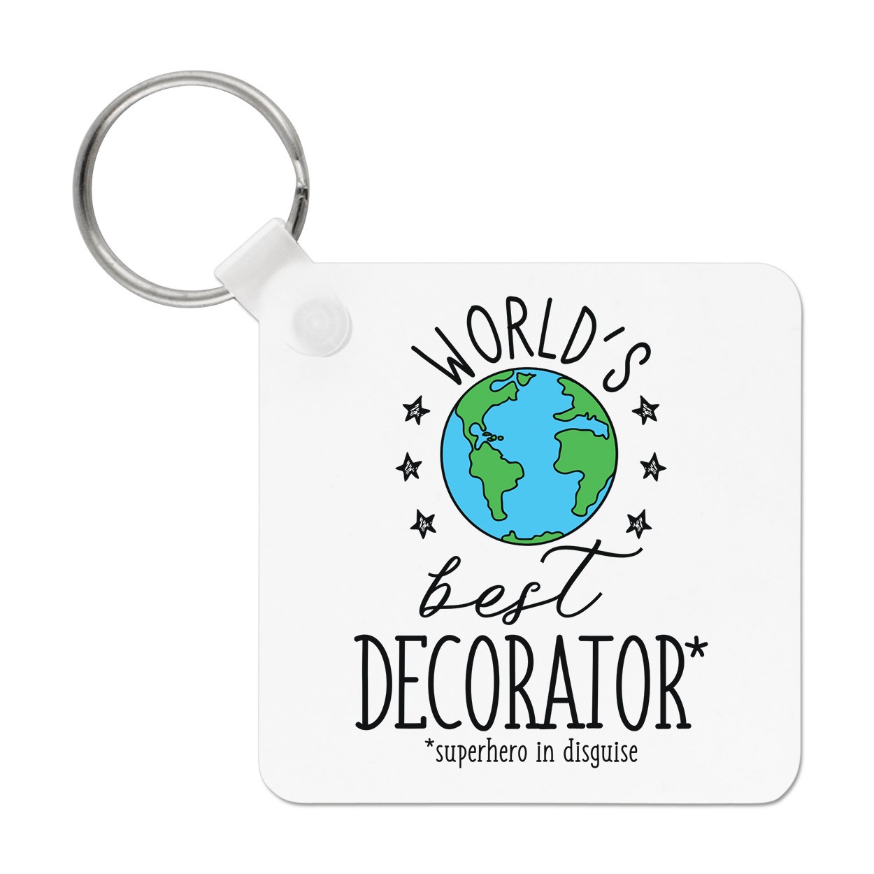 World's Best Decorator Keyring Key Chain Favourite Awesome Painter Dad Funny