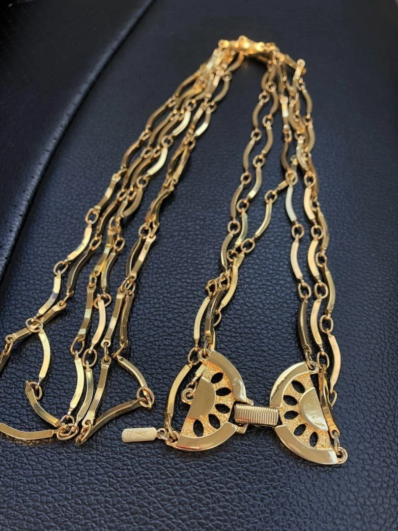SAINT LAURENT (YSL) Collana lunga vintage Yves Saint Laurent 3 fili