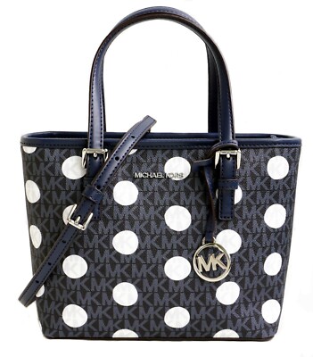 Michael Kors Women's Bag Crossbody Jet Set Travel XS Tote Navy New