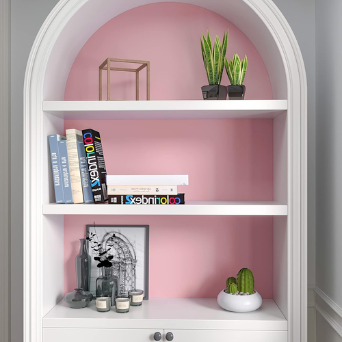 Thick Pink Peel and Stick Wallpaper Removable 12"X354" Self Adhesive Matte Pink - Picture 3 of 12