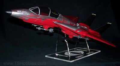 acrylic display stand for GI Joe Skystriker in flight banked mode