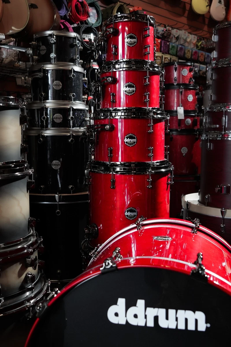 ddrum USA Maple Custom Sequoia Red 6 Piece eBay