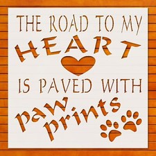 Reusable Paw Prints Stencil Template Reusable for Wall Art, DIY Crafts  Fabric