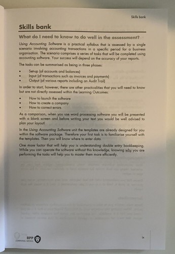 AAT Using Accounting Software Combined Study Text & Question Bank Foundation BPP - Picture 5 of 12