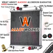 ALLOYWORKS Aluminum Radiator For Kubota M9000DT / M8200DT 3A751-17100