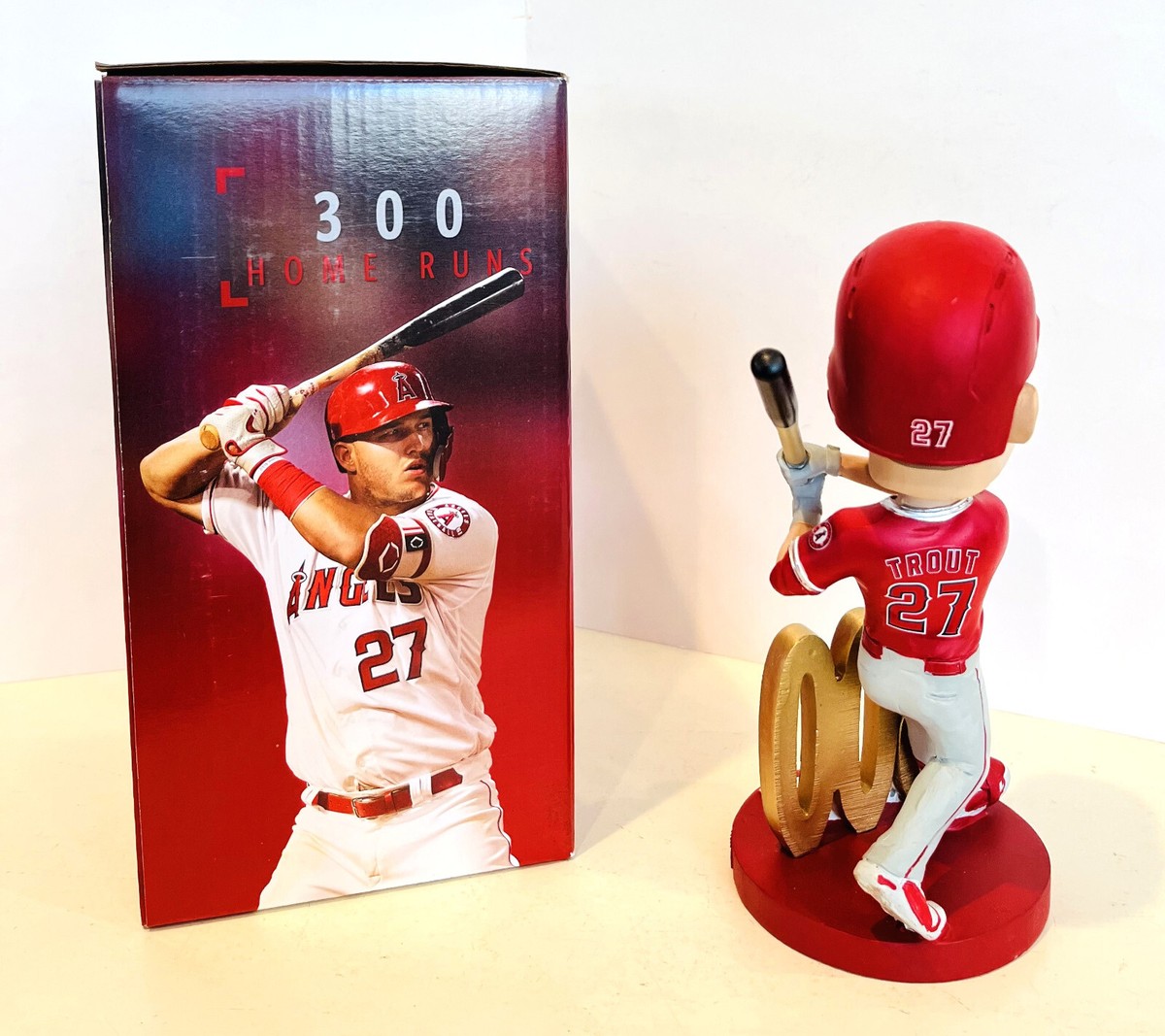 Mike Trout 300th Home Run 2021 California Angels Bobblehead