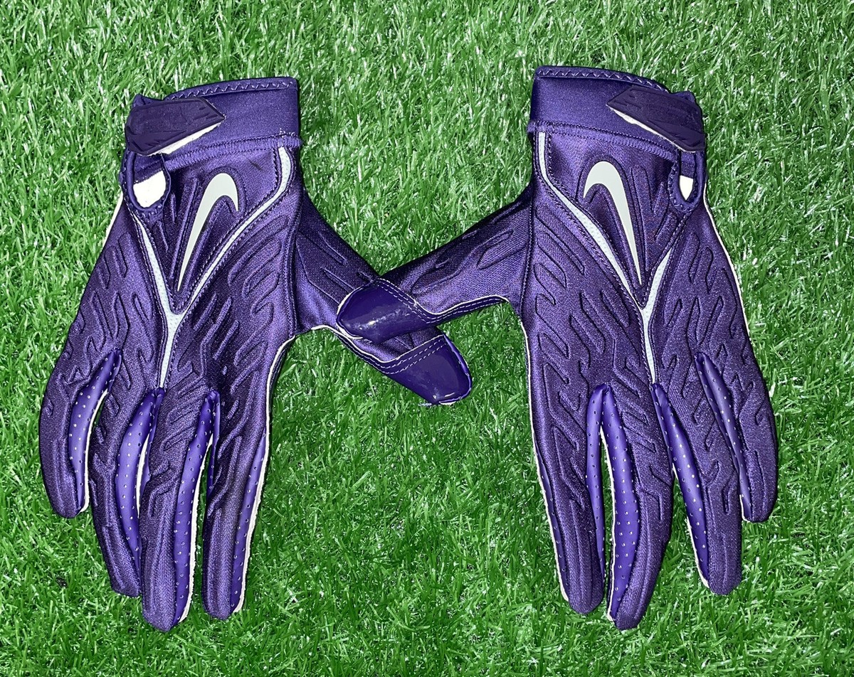 Nike Kansas State Team Issued Superbad 6.0 Football Gloves Used