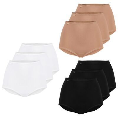 SLOGGI Damen Maxislip 24/7 Cotton weich Baumwoll-Jersey hochtailliert | 3er Pack