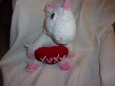 Dan Dee Unicorn Plush Stuffed Animal Toy Pink White Red Heart x love 12"