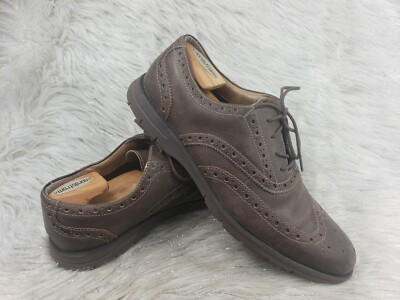 CHAPS Brown Leather Lightweight Wingtips Casual Dress Shoes  display picture 3