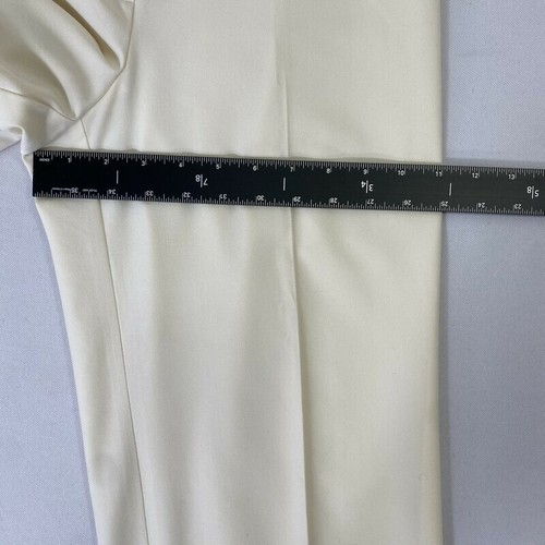 The Limited Pants Women's 4 Cream Polyester Stretch Wide Leg Belted Mid-Rise - Picture 9 of 9