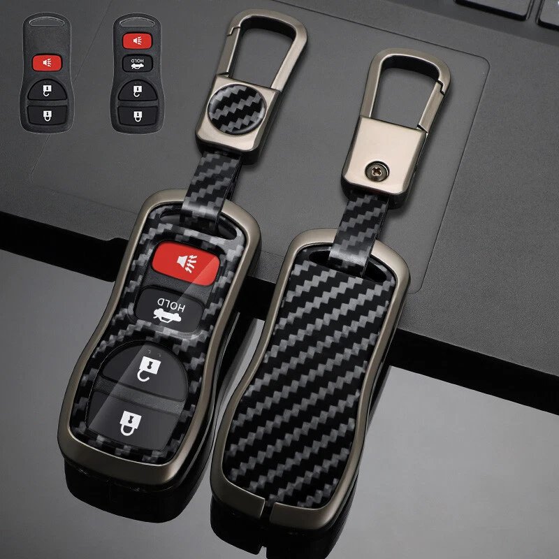 Zinc Alloy TPU Leather Car Key Case Cover For Nissan Frontier Sentra 350Z Xterra Foto 3 de 4