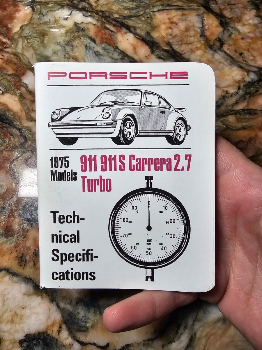 1975 Porsche 911 911S Carrera 2.7 930 Turbo Technical