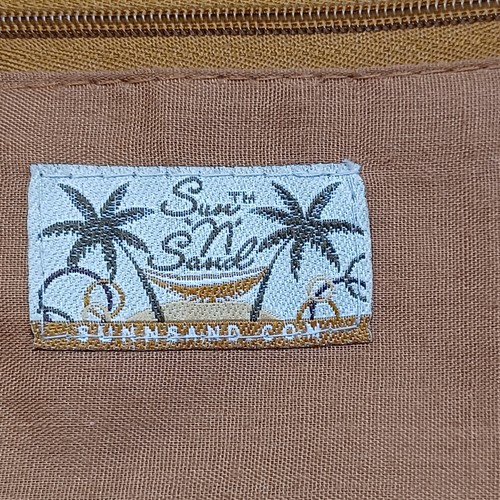 Cartera Sun N Sand Boho Multicolor Verano Playa Tela Con Acentos de Paja y Cuentas - Imagen 10 de 13