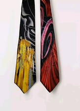 J Garcia Mens Silk Neck Tie Collector Edition New York At Night 62 Curves Lines