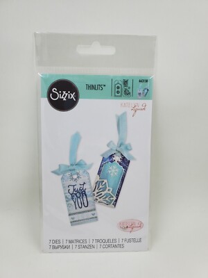 Tag with Snowflakes Sizzix 663158 Thinlits Die Set  Christmas Winter