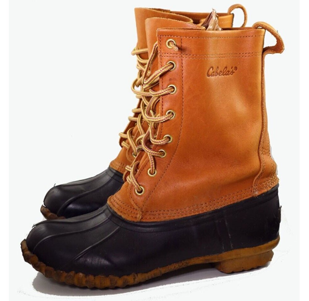 Cabela\'s Men\'s Leather Upper Insulated Waterproof Duck Boots w/ Side Zip Size 9 Cabela main image 4