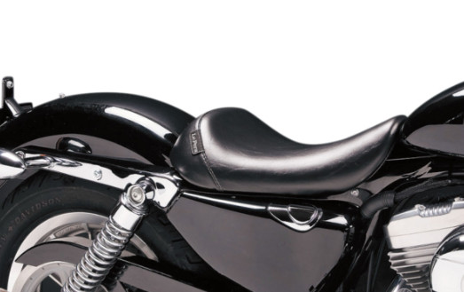 Selle solo Bare Bones LePera en finition noire haut de gamme pour Sportster