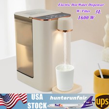 Electric Hot Water Dispenser 3L Countertop Instant Water Dispenser 1600W Filter