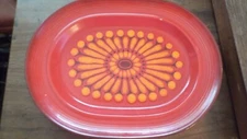 Metlox Poppytrail Medallion RARE Serving Dish Mid Century Modern California