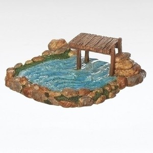 Roman-Inc-Fontanini-034-FISHING-POND-034-NEW-MIB-Great-Accessory