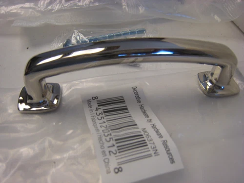 843512 Nickel Door/Drawer Pulls Cabinet, Furniture Hardware, M06373NI 3-3/4" C-C - Picture 2 of 6