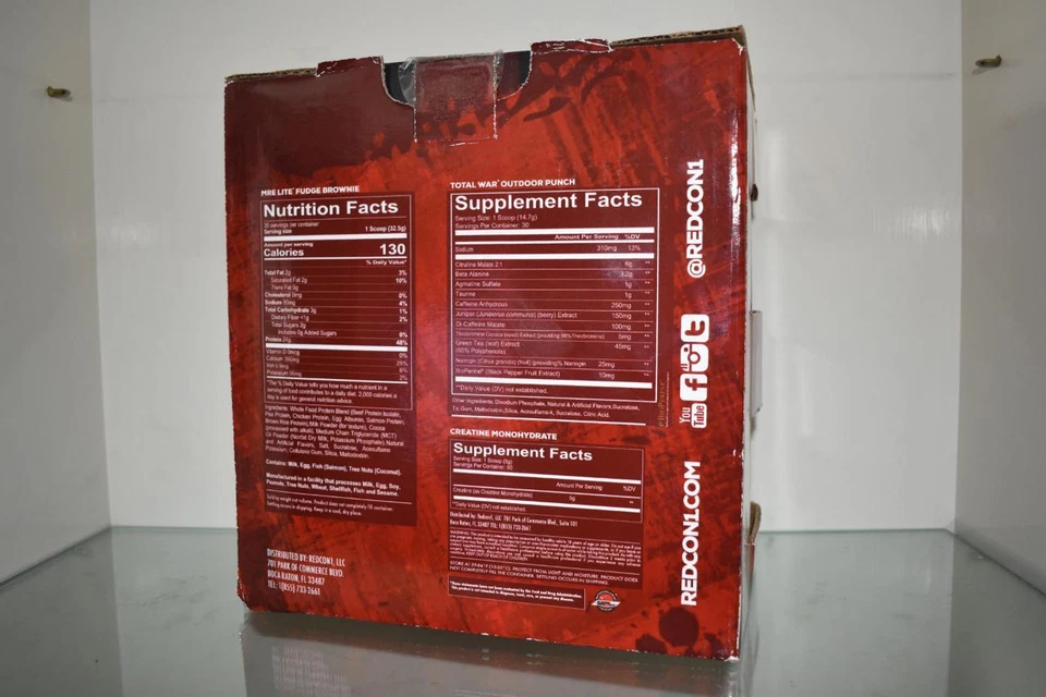 REDCON1 Premium Supplement Starter Set Total War, Creatine Monohydrate, MRE Lite - Image 3 of 4