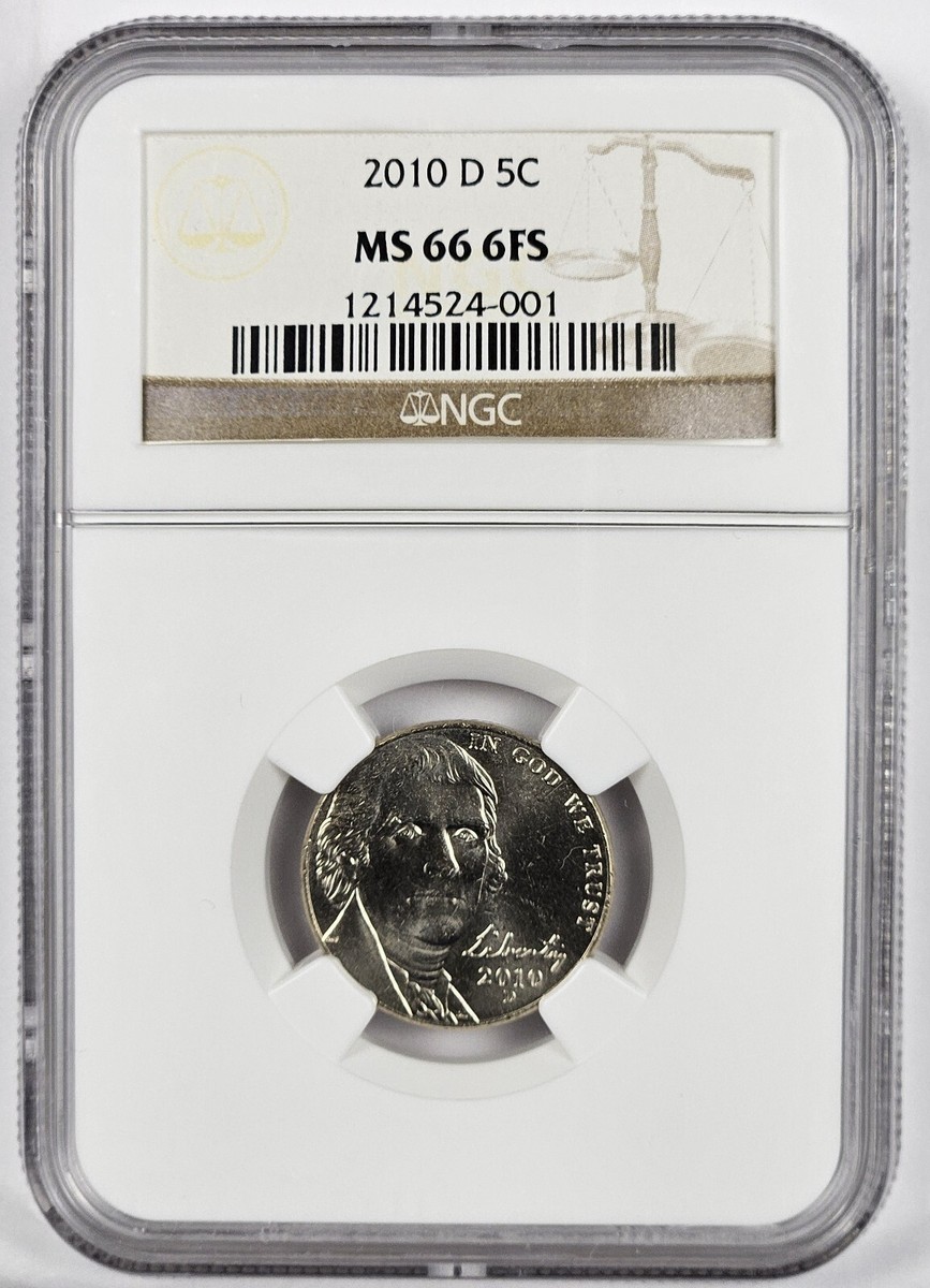 2010 D Jefferson Nickel *** NGC MS 66 6FS | eBay