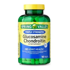 Spring Valley Glucosamine Chondroitin Triple Strength 160 Ct Joint Support