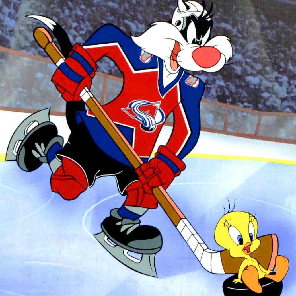 Sylvester & Tweety(Avalanche)-Licensed Mixed Media Print/Looney