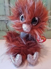 TY Beanie Boos 'Orson' Brown Ostrich Plush Stuffed Animal MINT Tag 7" Sitting