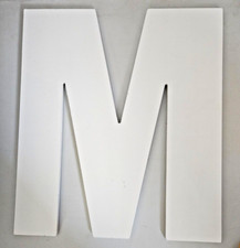 White Wooden Letter "M"/ Home/Room Decor/ 14 Inches Tall