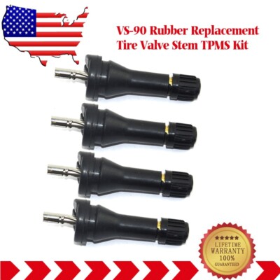 4PCS Rubber Replacement TPMS Sensor Tire Valve Stem Snap-In Repair Kit VS-90 New