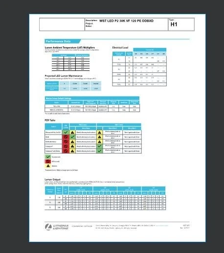 利陶尼亚照明 WST LED P2 30K VF 120 PE DDBXD — 第 3/4 张图片