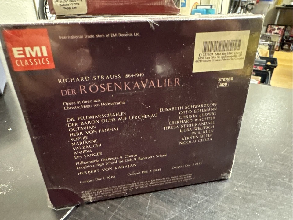 RICHARD STRAUSS CD "DER ROSENKAVALIER" [NEW] 3CD EMI CLASSICS Sealed New - Image 2 of 4