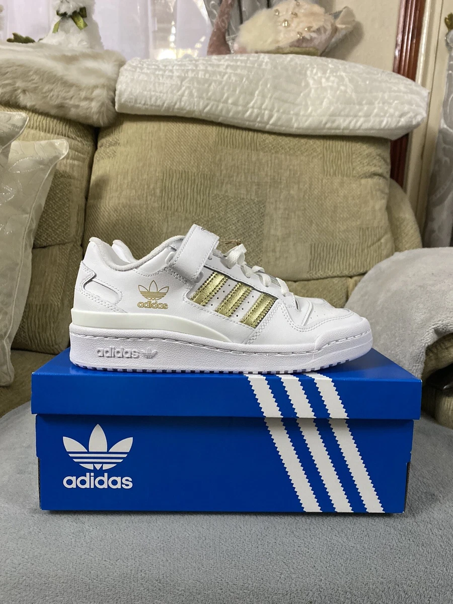Adidas Forum Low W White Gold Trainers Shoes BNIB Size 3.5uk Women s Rare New
