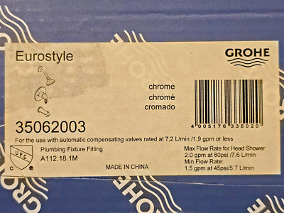 GROHE 35062003 Eurostyle Tub and Shower Faucet Trim Kit in StarLight Chrome