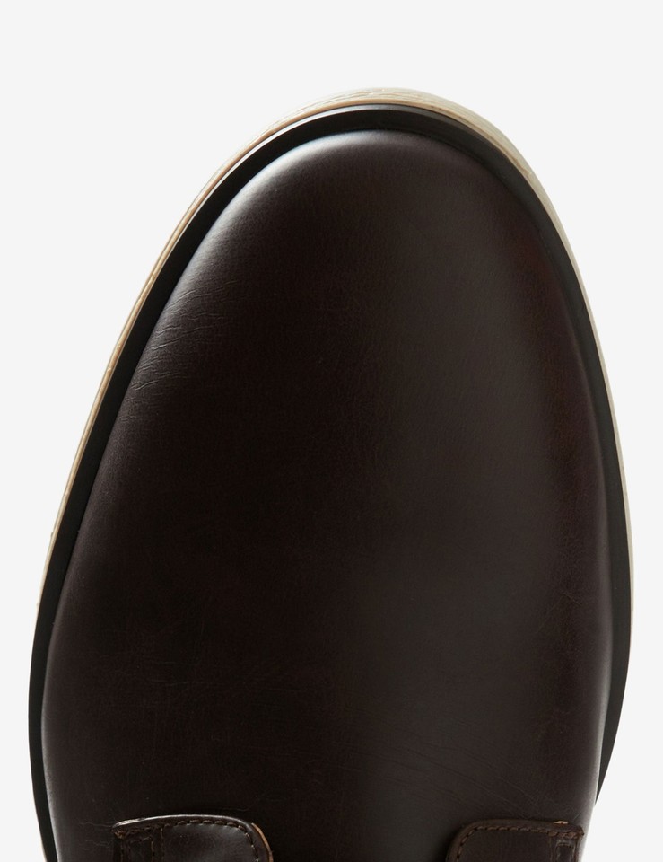 Mens Winter Boots Chukka Brown Casual Shoes Office Footwear