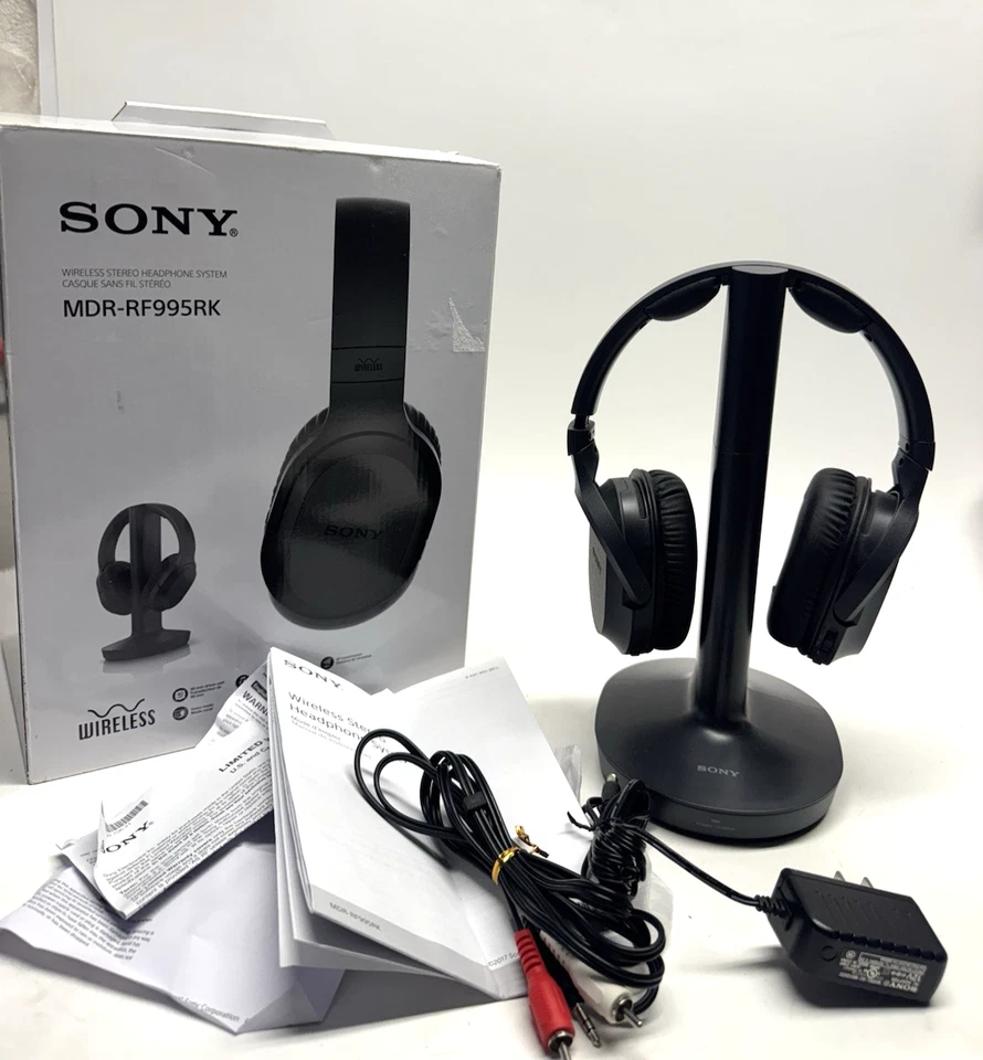 NUEVO Sistema de Auriculares Estéreo Inalámbrico Sony MDR-RF995RK con Original Caja Foto 2 de 4