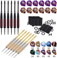 12 Pack Darts Steel Tip Professional Darts Set Darts Slim Barrel 30 Flights - US