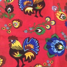 Country Rooster Floral Folk Art Pattern Throw Pillow Covers with Zipper Set of 2