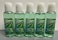 5 PACK lot Bath & Body Works Rainkissed Leaves Shower Gel 2oz Travel Size 10oz