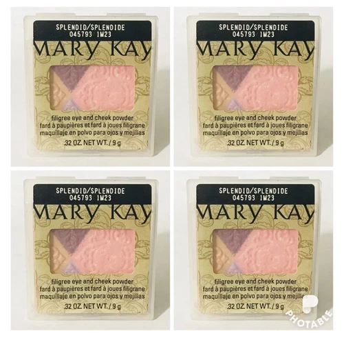 Lot Of 4 Mary Kay SPLENDID filigree Eye And Cheek Powder 9g Each