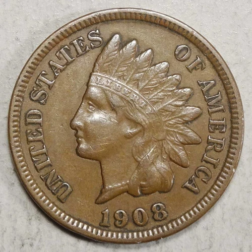 1908-S Indian Cent, Semi Key Date, Extremely Fine   0219-25