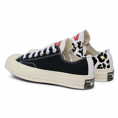 Converse Chuck 70 Ox Low Top Logo Play Black/Cheetah Mens 166749c | eBay